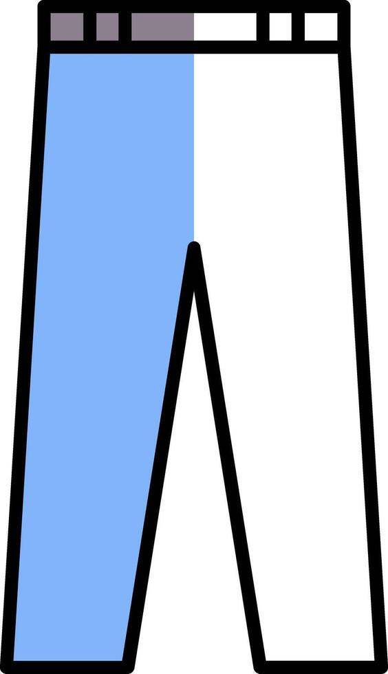 Trousers Filled Half Cut Icon vector