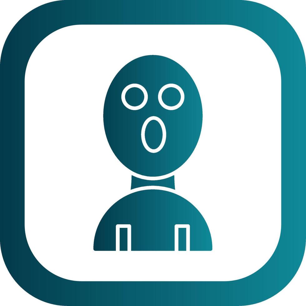 Balaclava Glyph Gradient Round Corner Icon vector