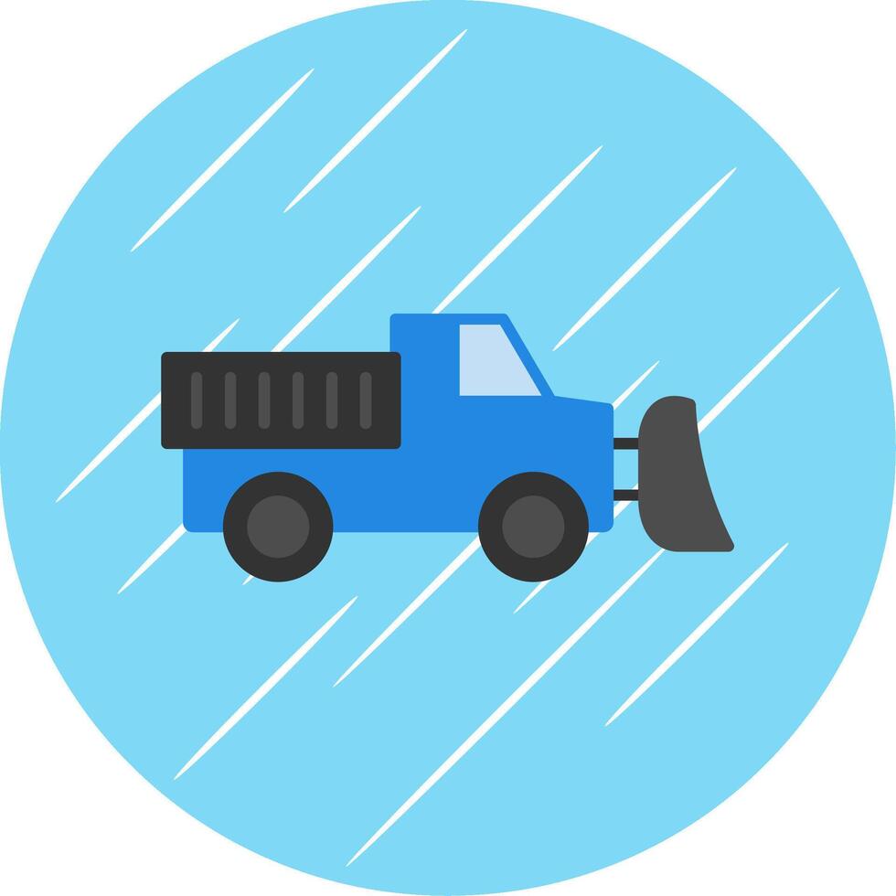 Plow Flat Blue Circle Icon vector