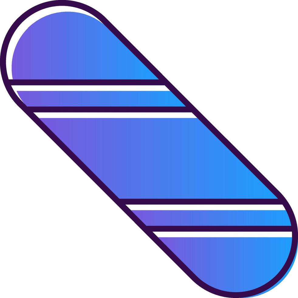 tabla de snowboard degradado lleno icono vector