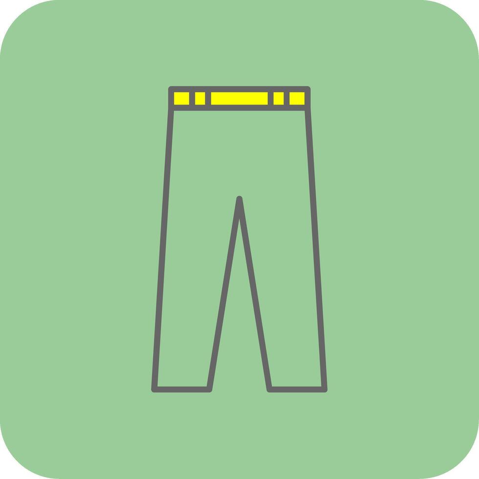Trousers Filled Yellow Icon vector