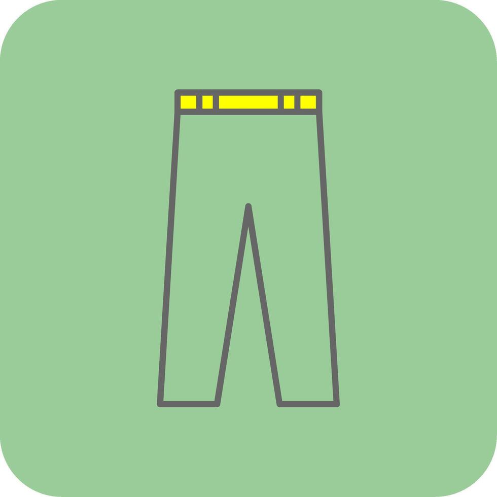 Trousers Filled Yellow Icon vector