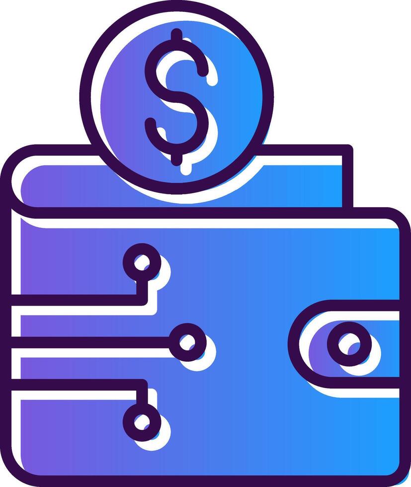 Ewallet Gradient Filled Icon vector
