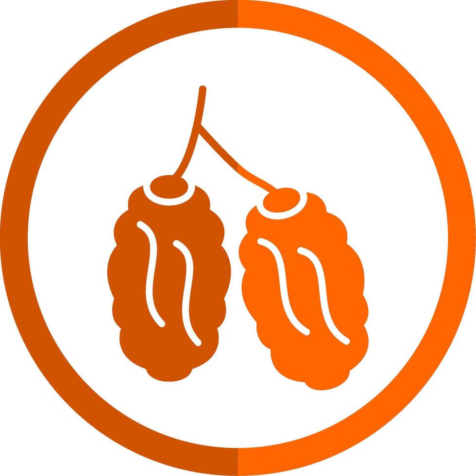 Dates Glyph Orange Circle Icon vector