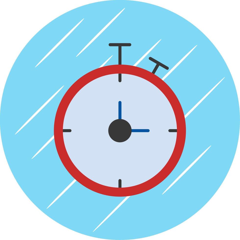 Chronometer Flat Blue Circle Icon vector