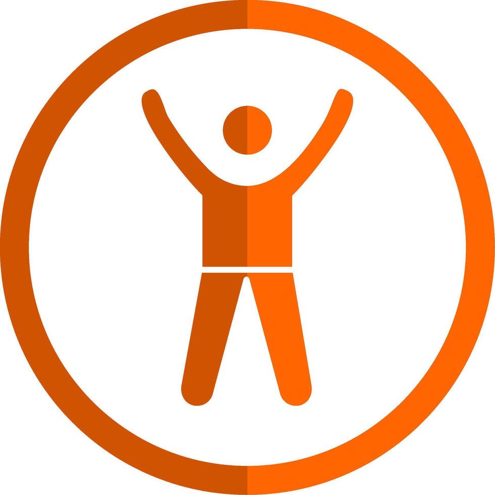 Cheer Up Glyph Orange Circle Icon vector