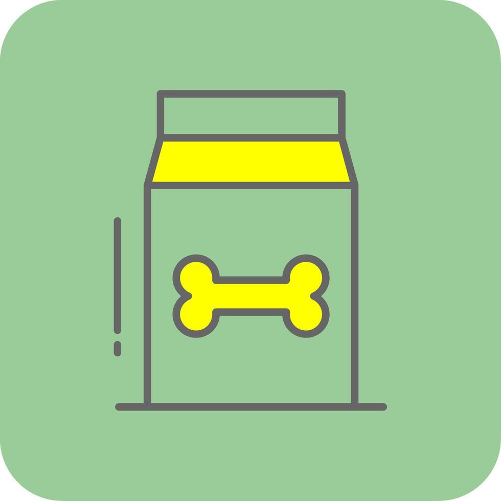 Pet Food Filled Yellow Icon vector