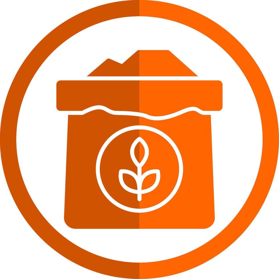 Wheat Flour Glyph Orange Circle Icon vector