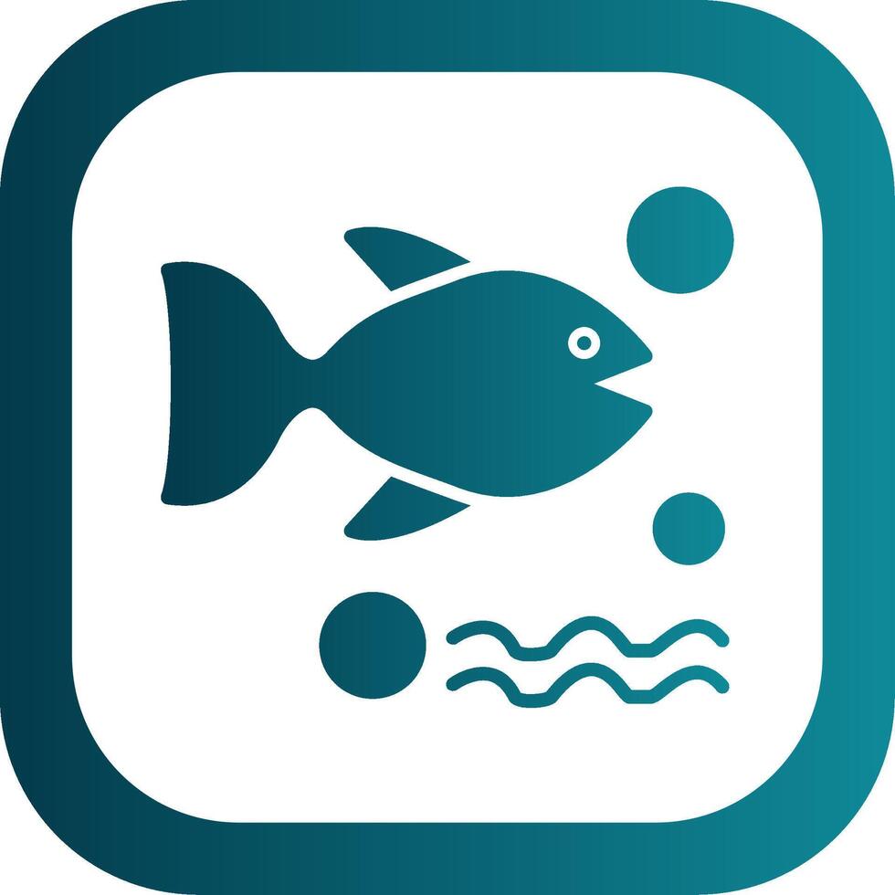 Seafood Glyph Gradient Round Corner Icon vector