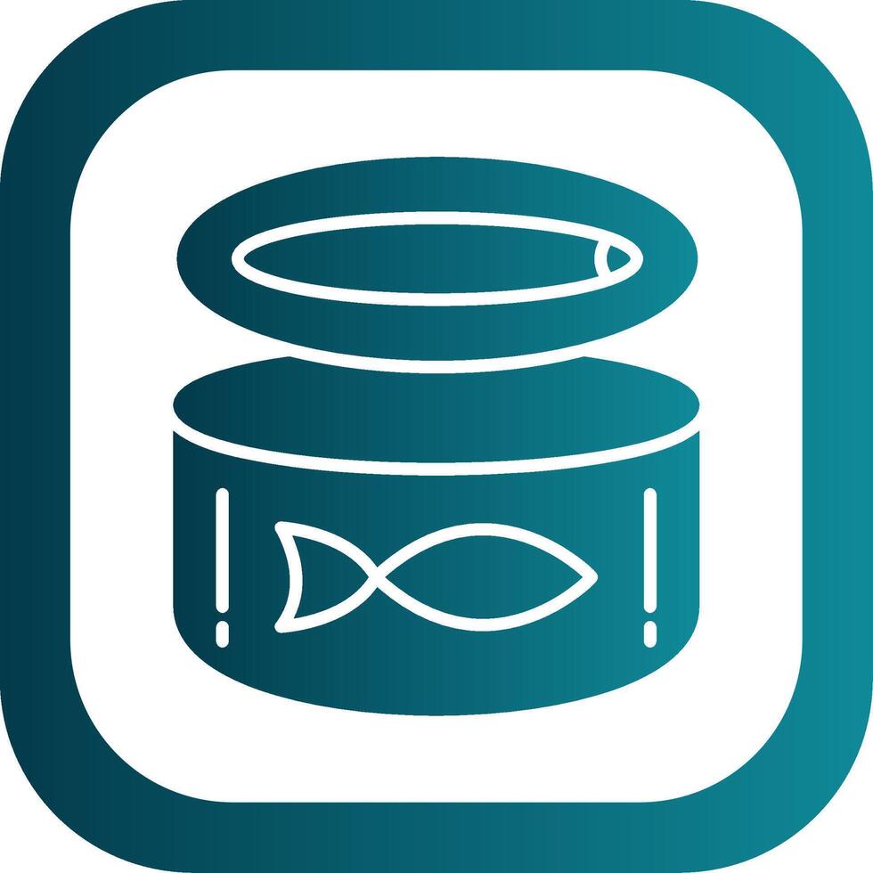 Canned Food Glyph Gradient Round Corner Icon vector