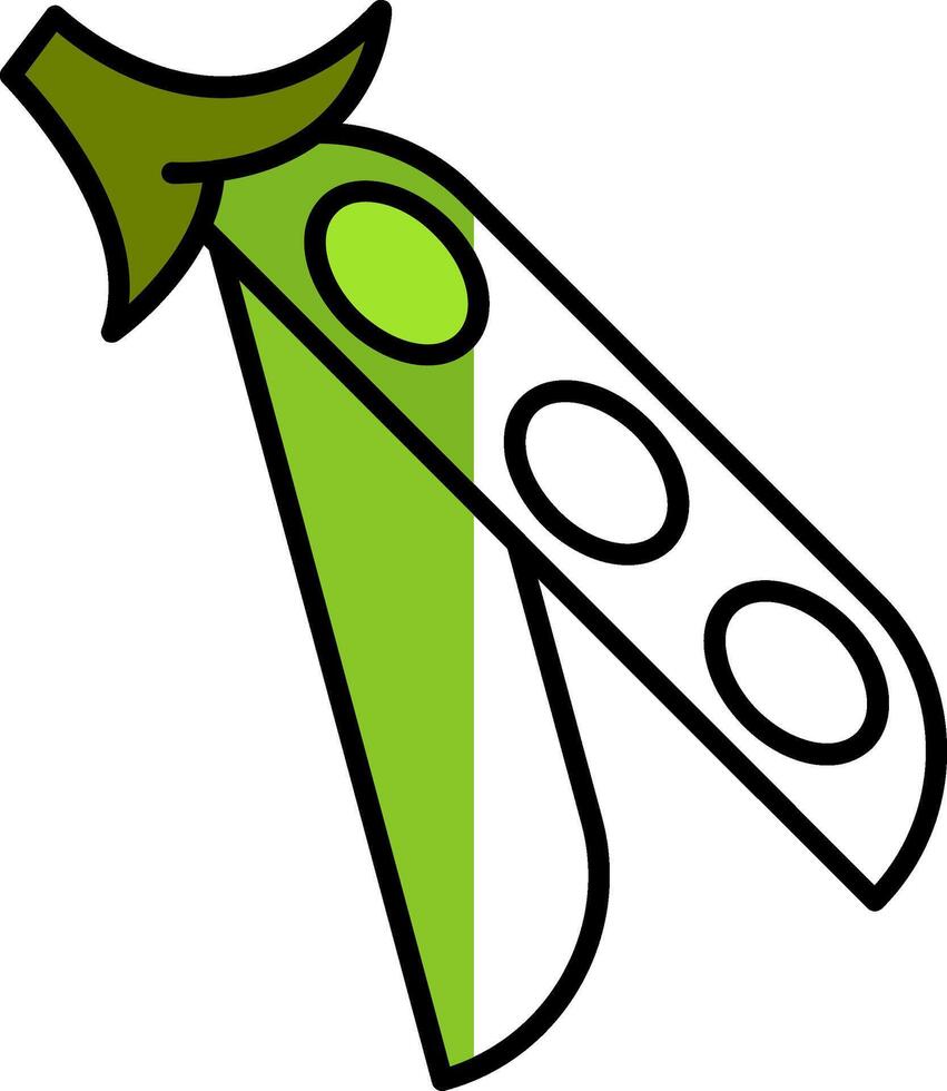 Peas Filled Half Cut Icon vector