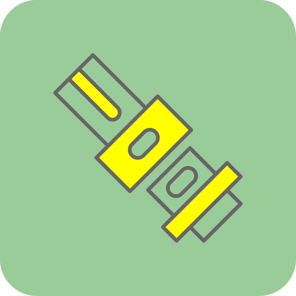 Belt Filled Yellow Icon vector