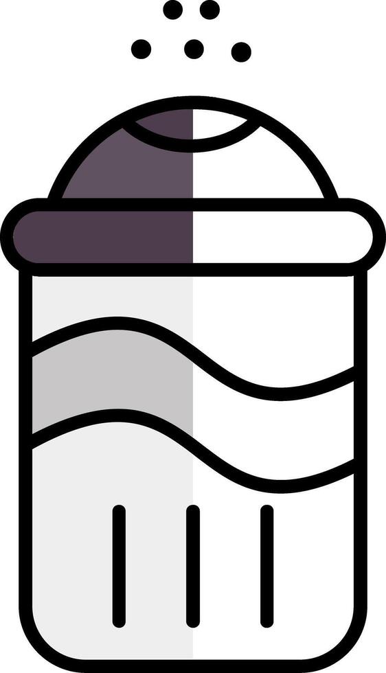 Salt Filled Half Cut Icon vector