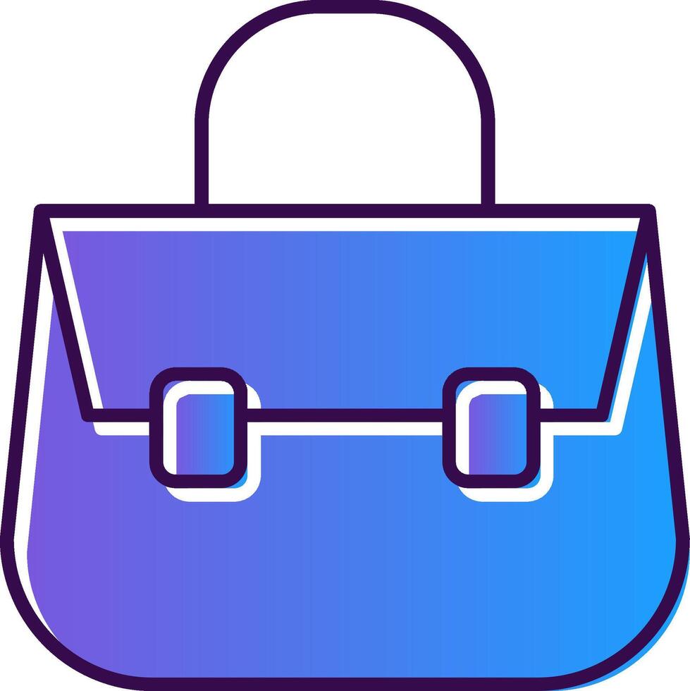 Shoulder Bag Gradient Filled Icon vector