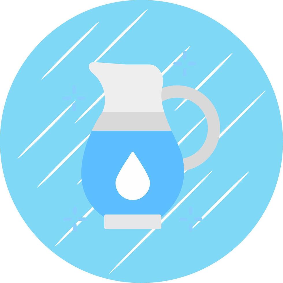 Jug Flat Blue Circle Icon vector