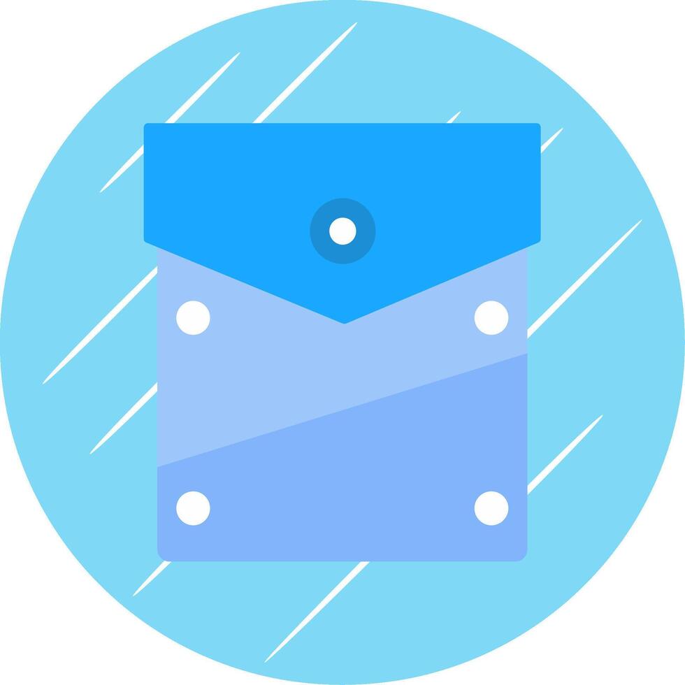 Pocket Square Flat Blue Circle Icon vector