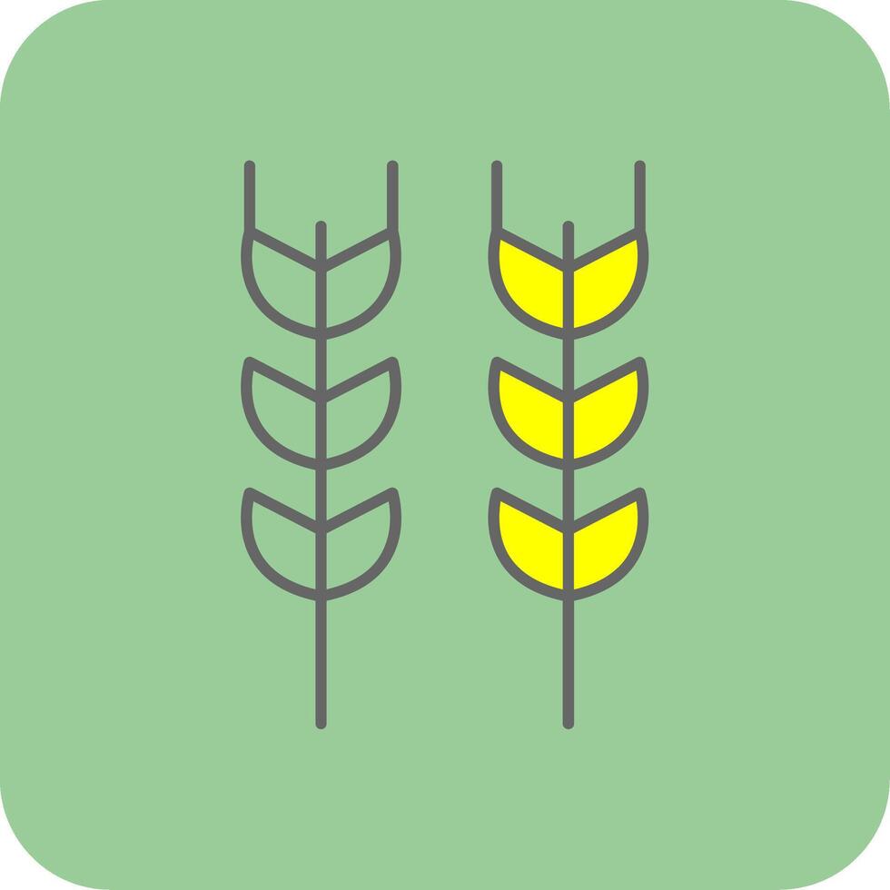 Wheat Filled Yellow Icon vector