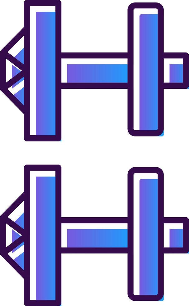 Cuff Links Gradient Filled Icon vector