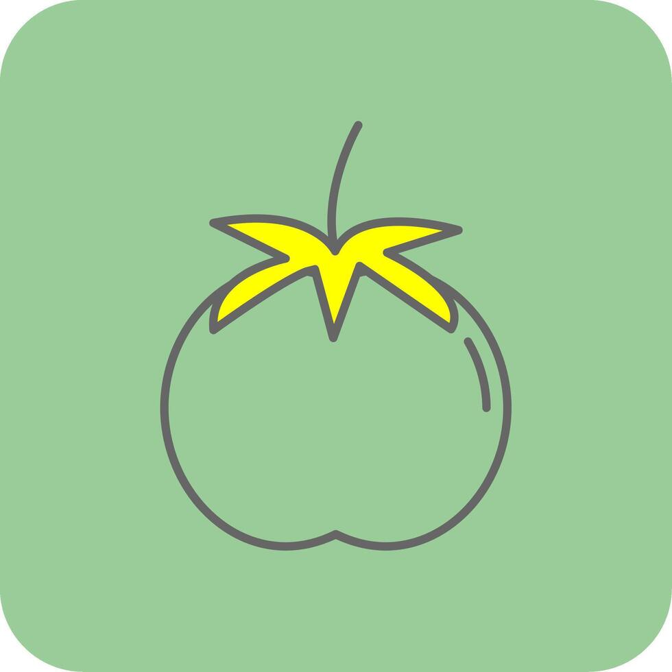 Tomato Filled Yellow Icon vector