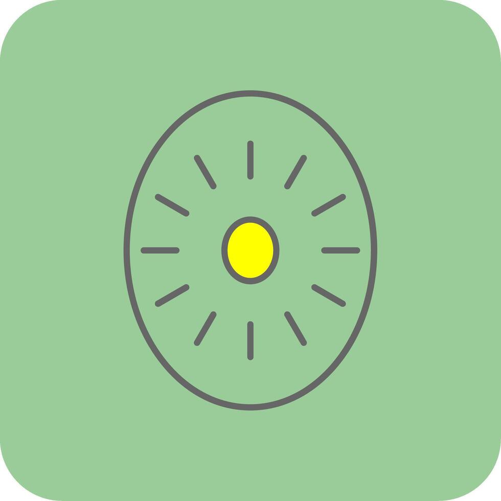 Kiwi Filled Yellow Icon vector