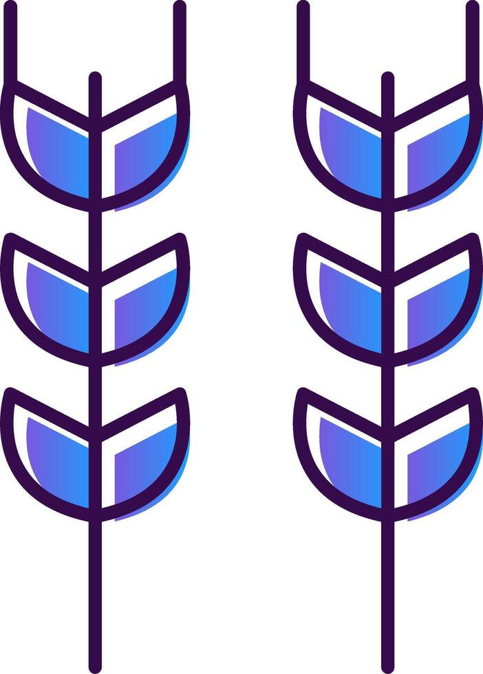 Wheat Gradient Filled Icon vector