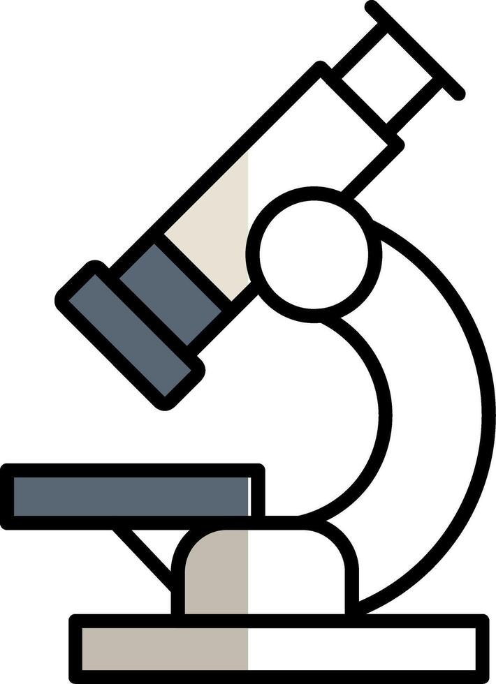 Microscope Filled Half Cut Icon vector