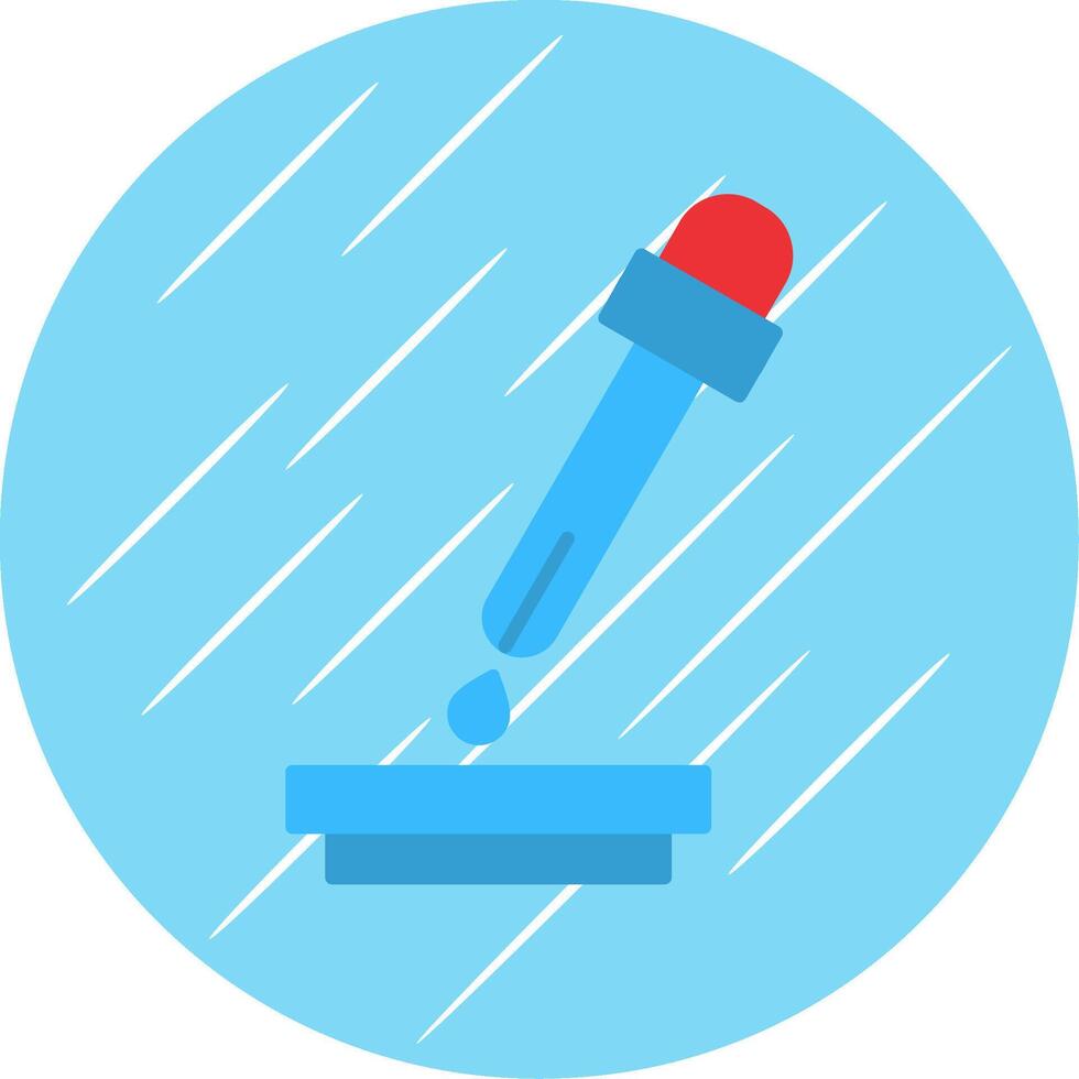 Pipette Flat Blue Circle Icon vector