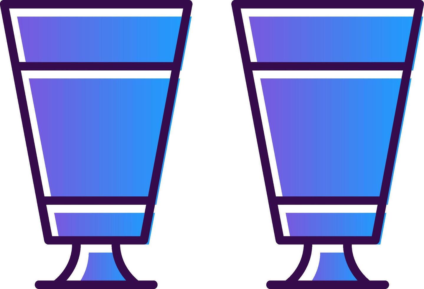 Goblet Gradient Filled Icon vector