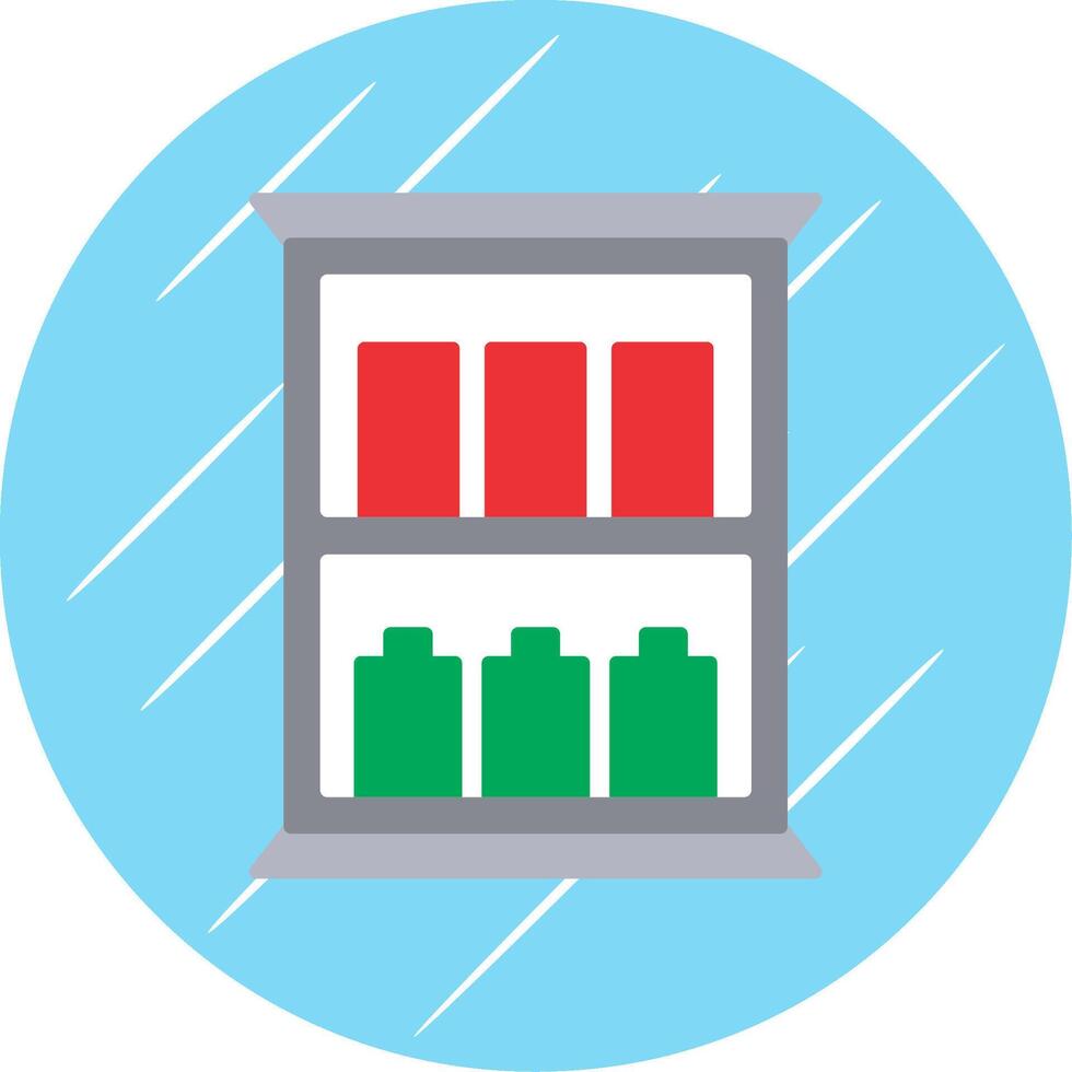 Medicine Cabinet Flat Blue Circle Icon vector