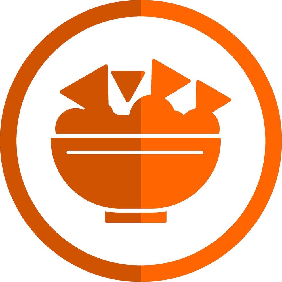 Nachos Glyph Orange Circle Icon vector