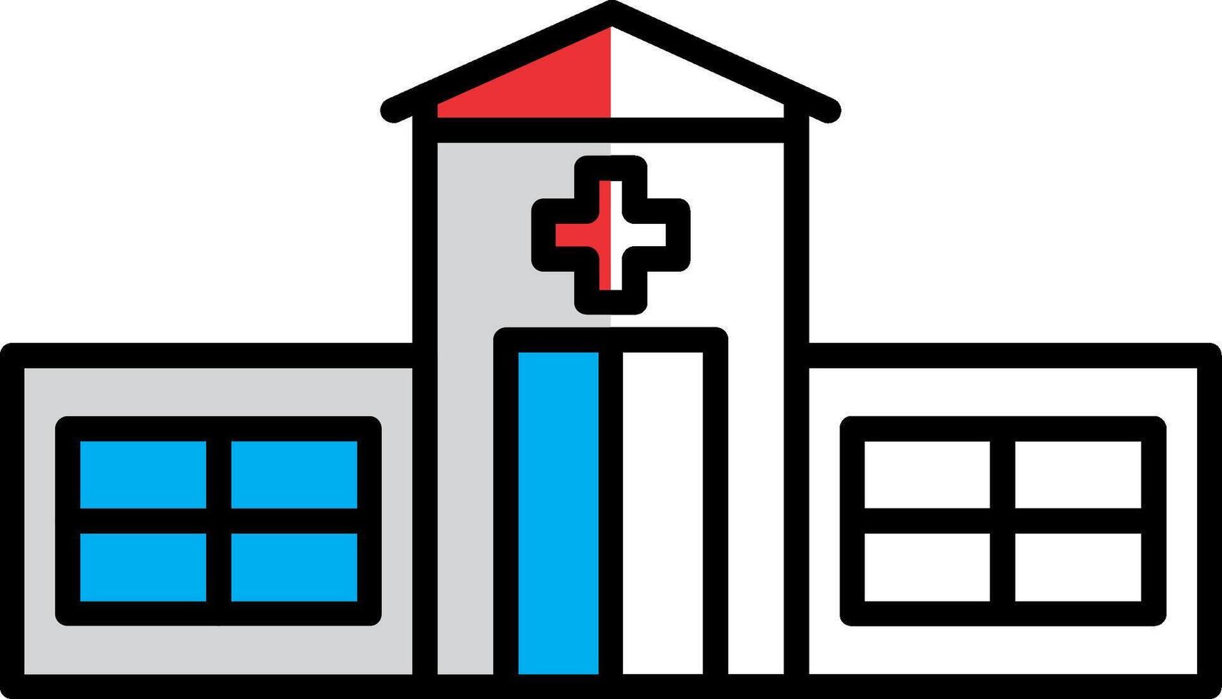 Emergency Room Filled Half Cut Icon vector