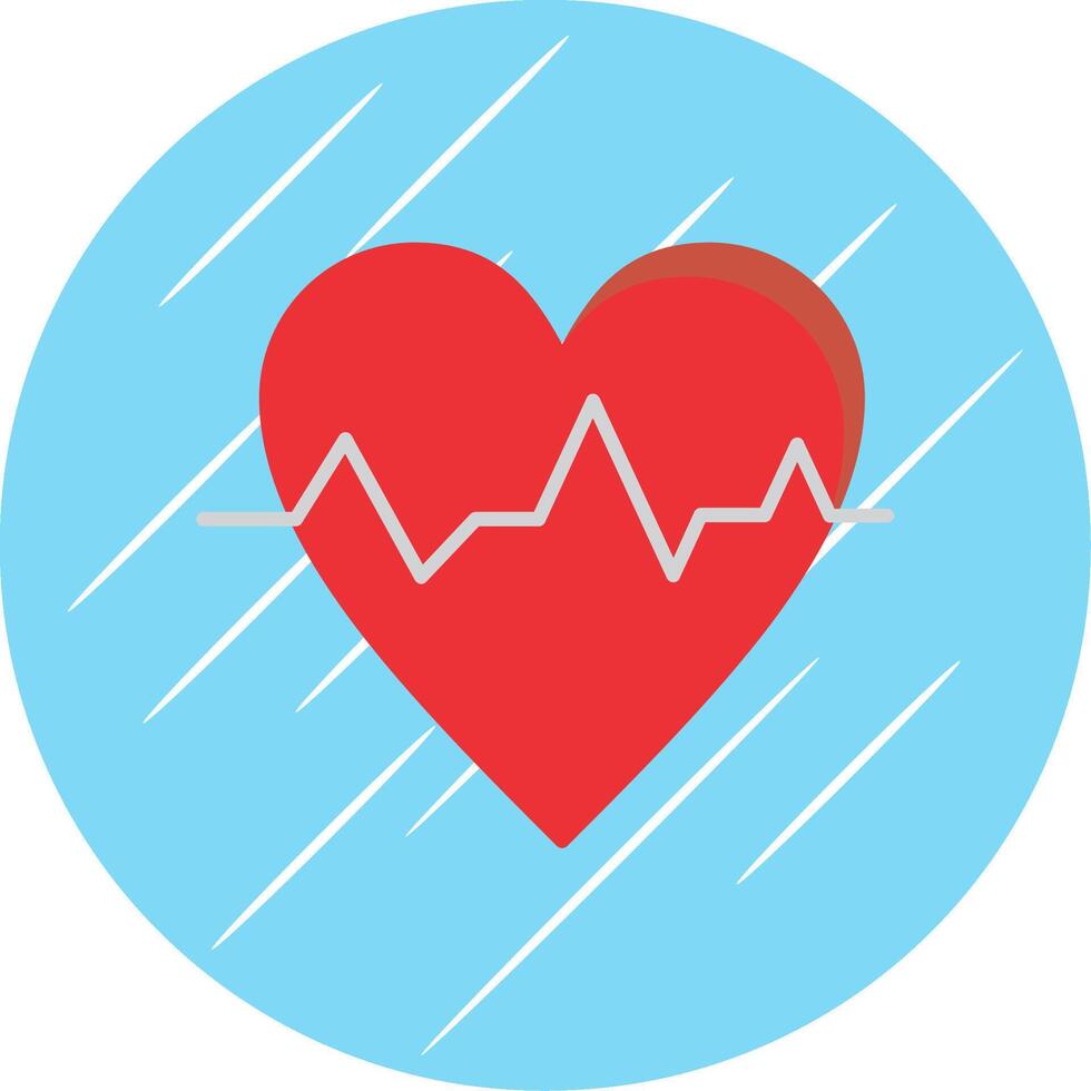 Pulse Rate Flat Blue Circle Icon vector