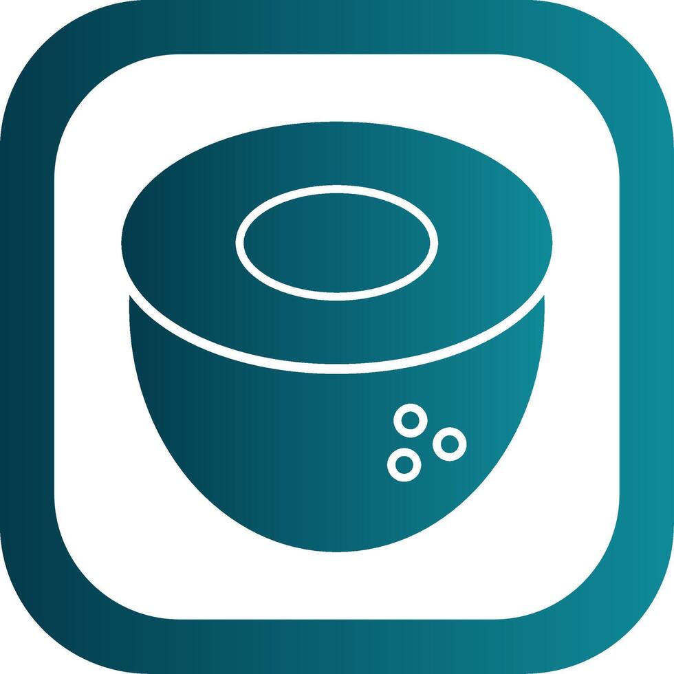 Coconut Glyph Gradient Round Corner Icon vector
