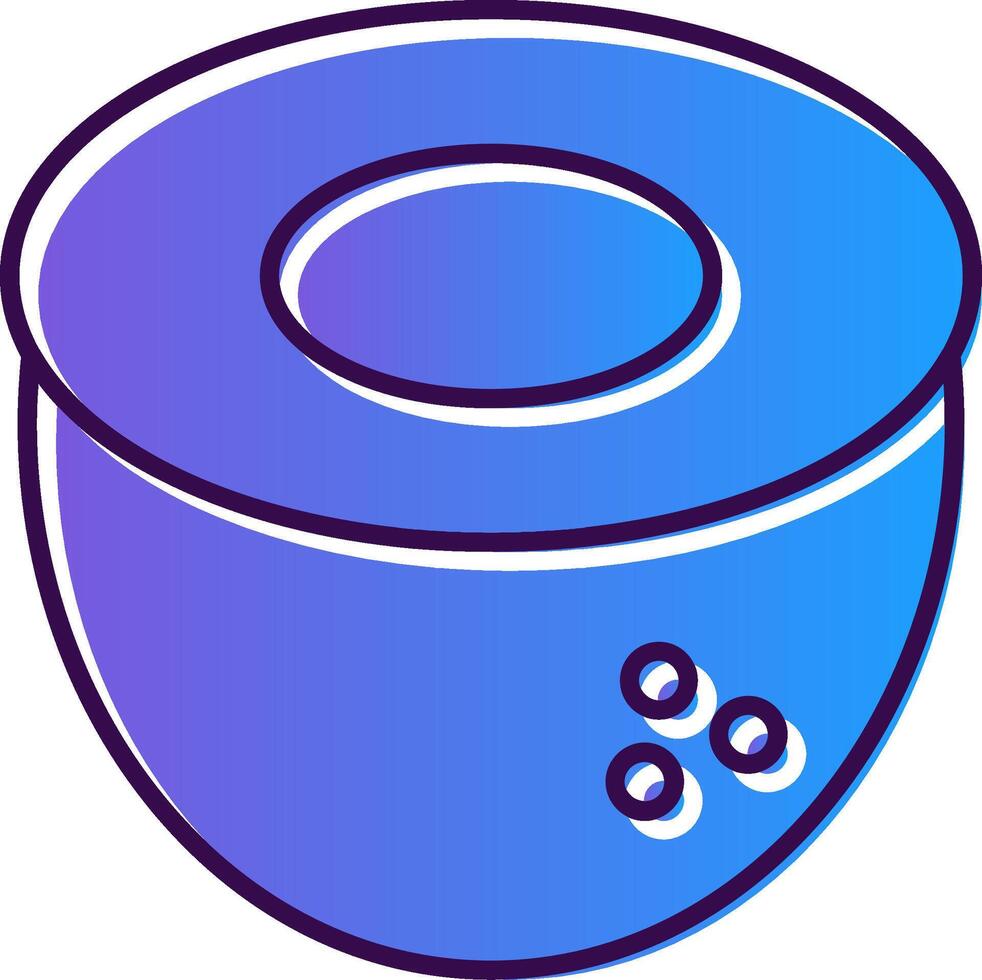 Coconut Gradient Filled Icon vector