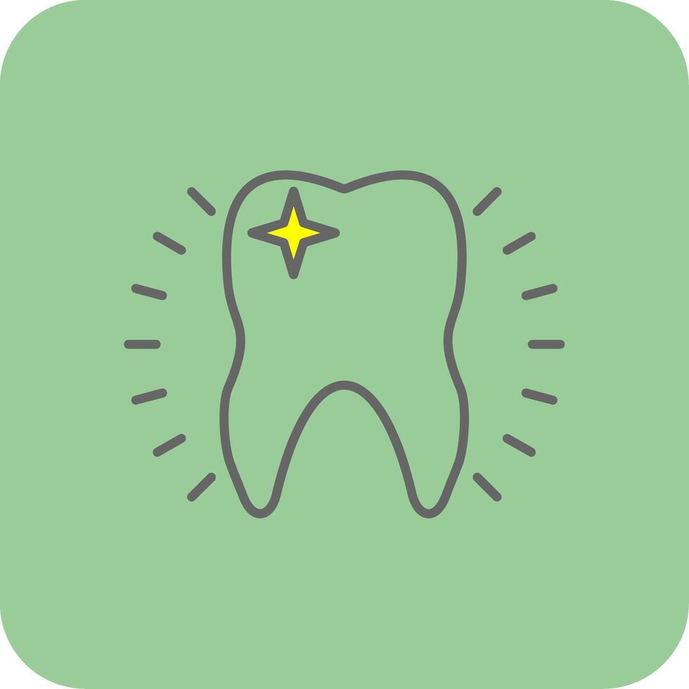 Tooth Filled Yellow Icon vector