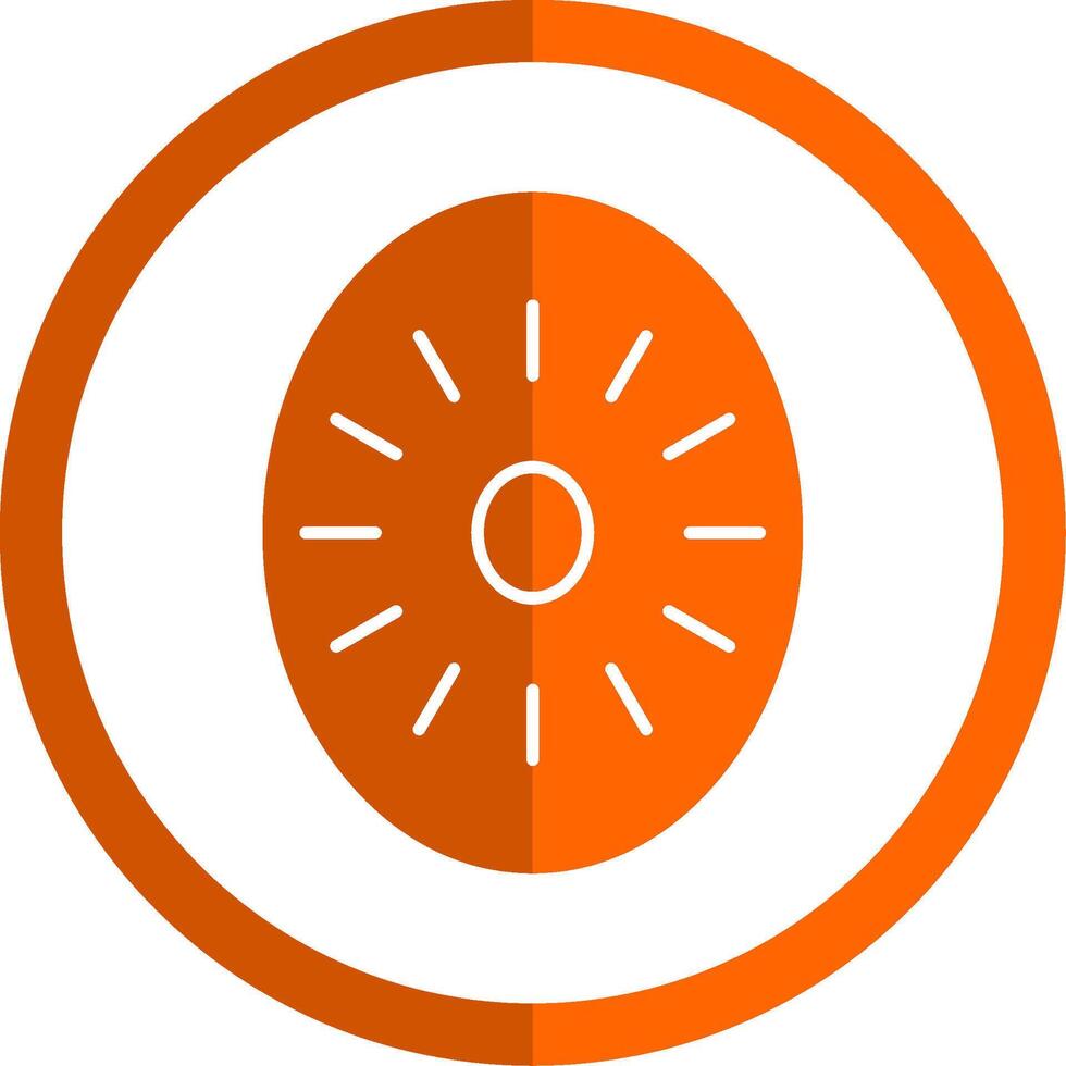 Kiwi Glyph Orange Circle Icon vector