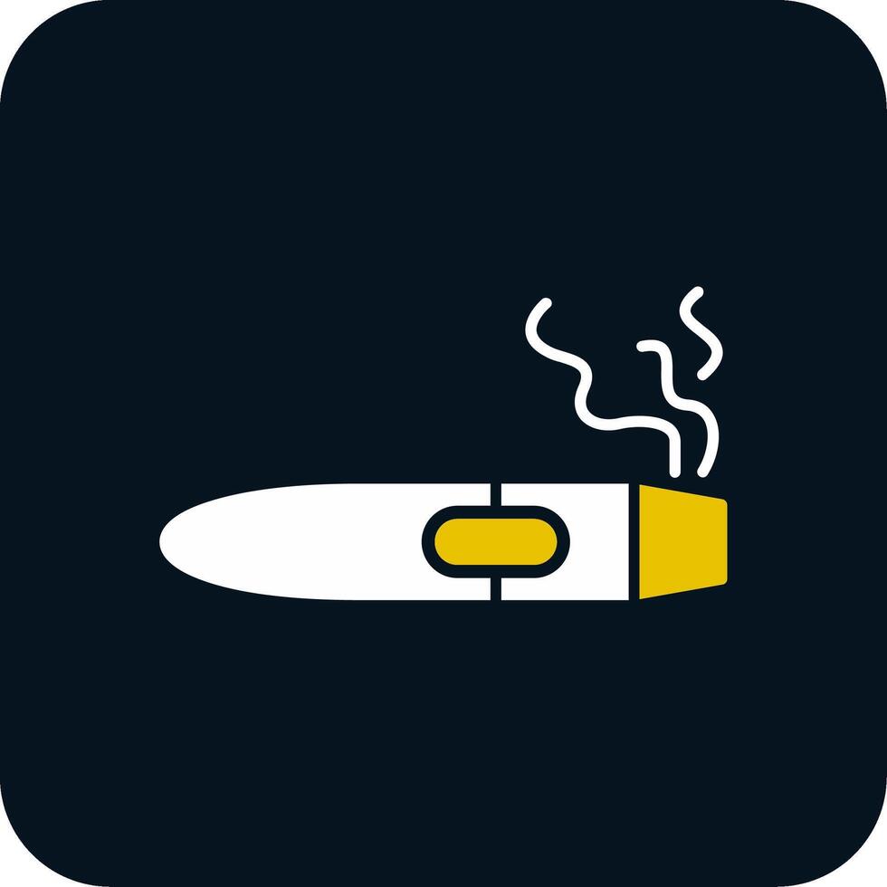 Cigar Glyph Two Color Icon vector