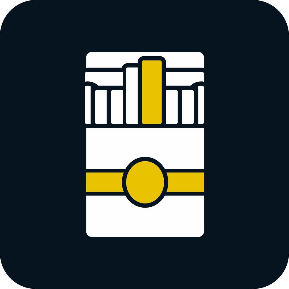 Cigarette Pack Glyph Two Color Icon vector