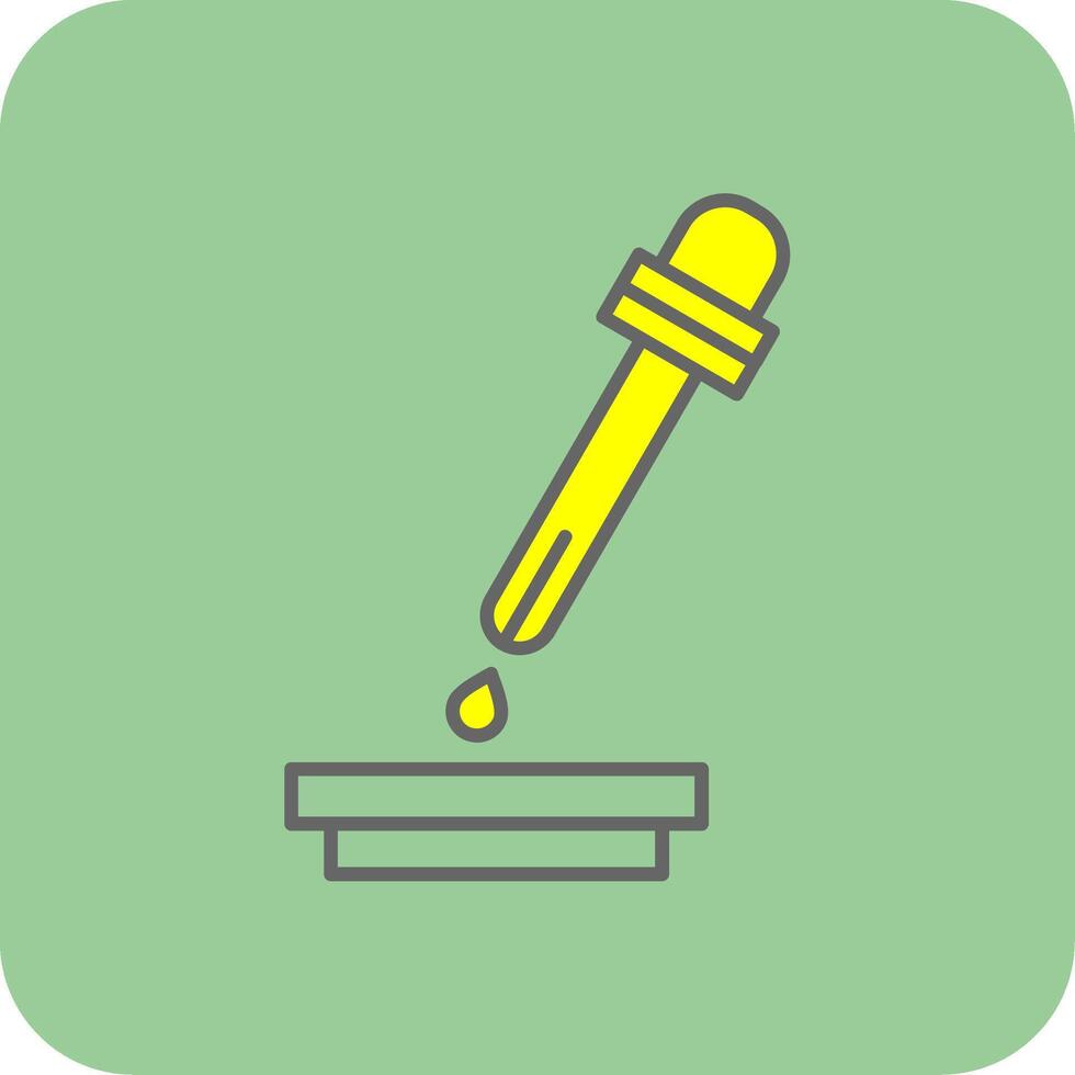 Pipette Filled Yellow Icon vector