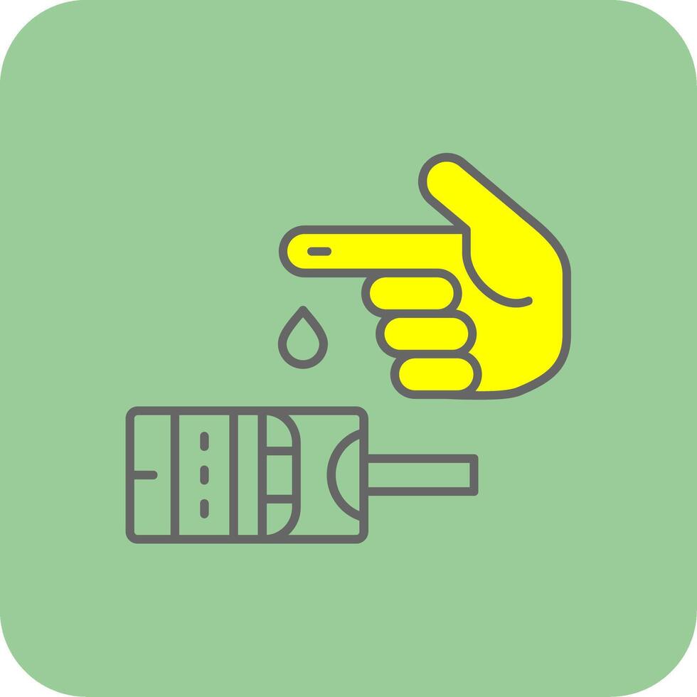 Diabetes Filled Yellow Icon vector