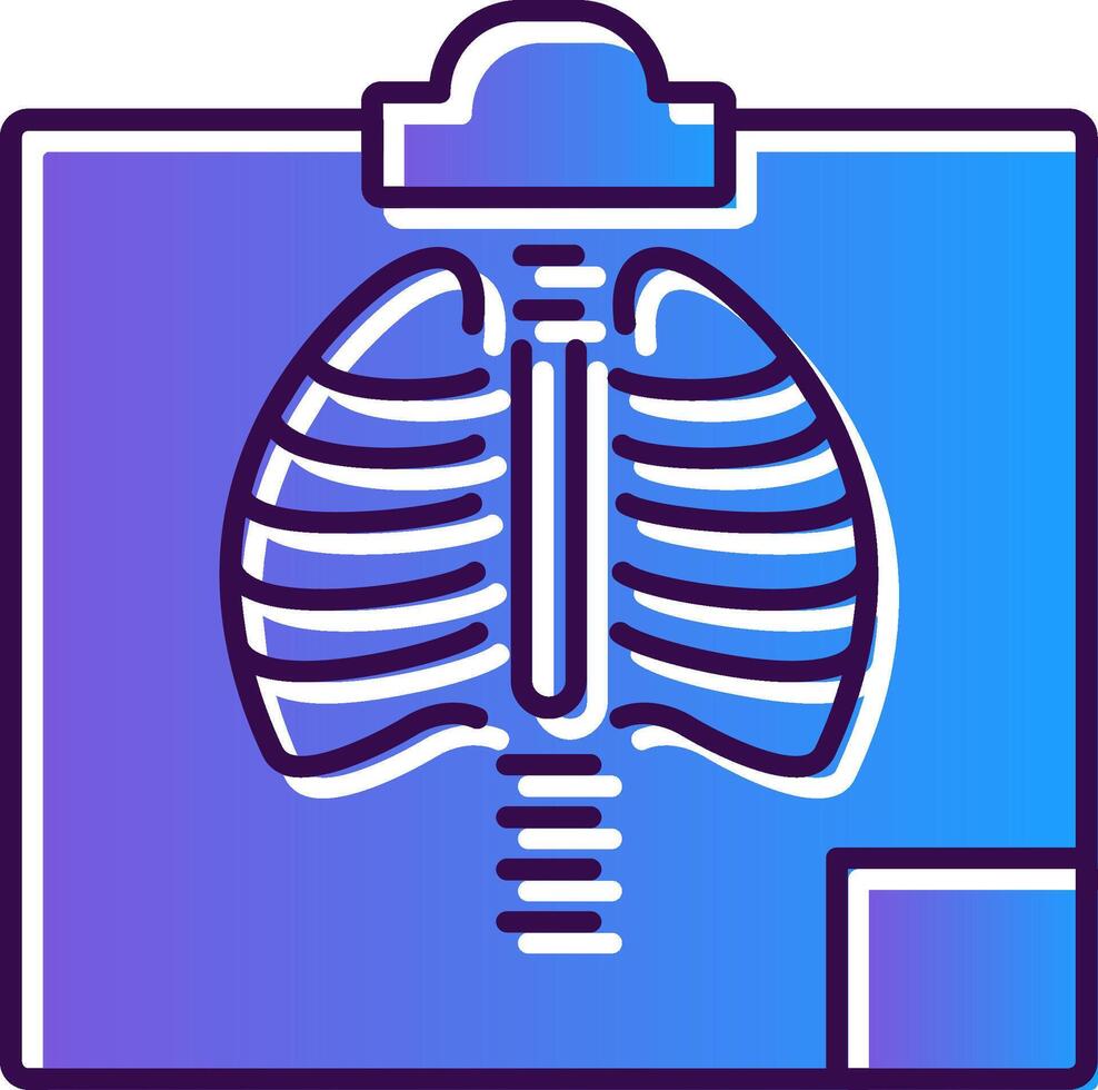 radiología degradado lleno icono vector