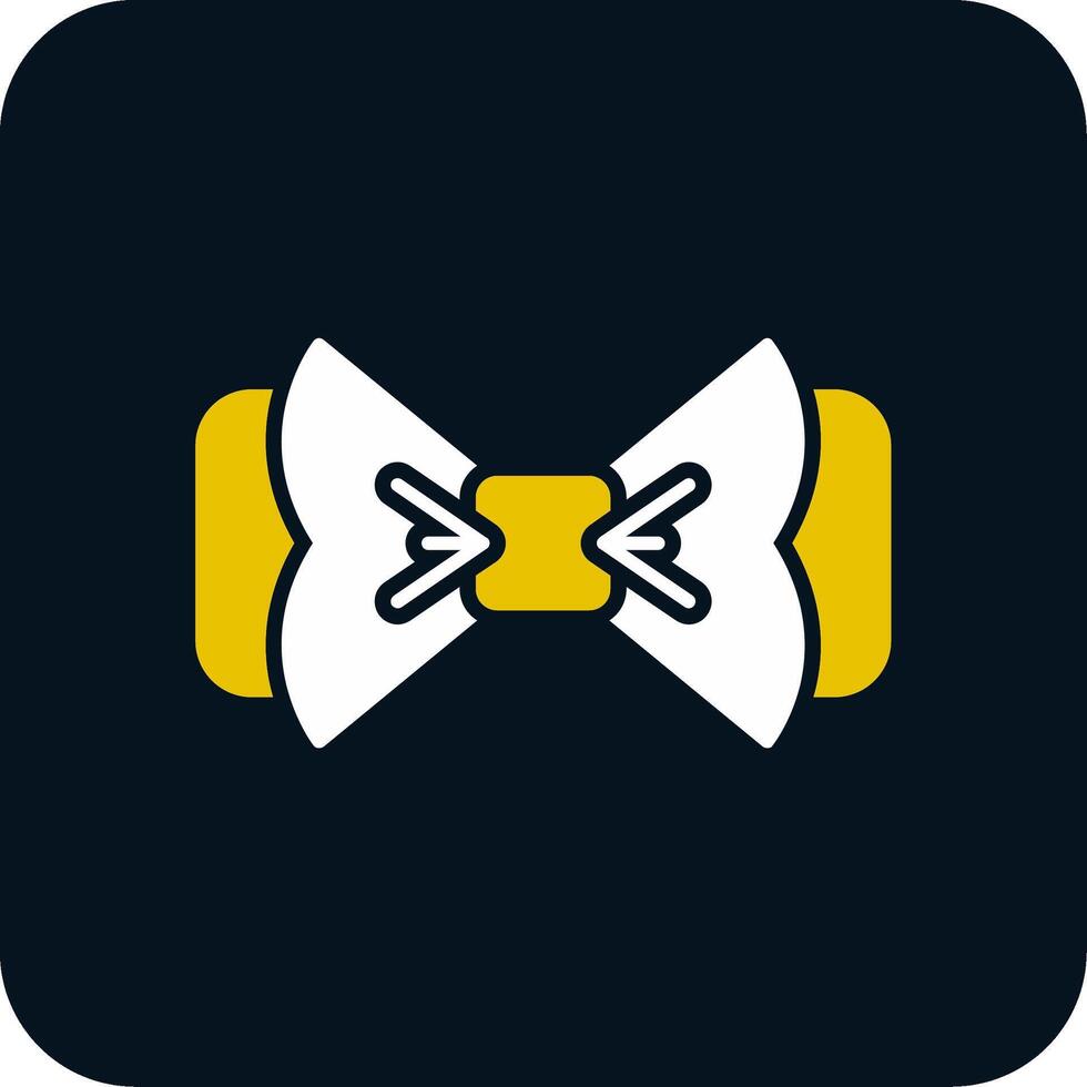 Bow Tie Glyph Two Color Icon vector