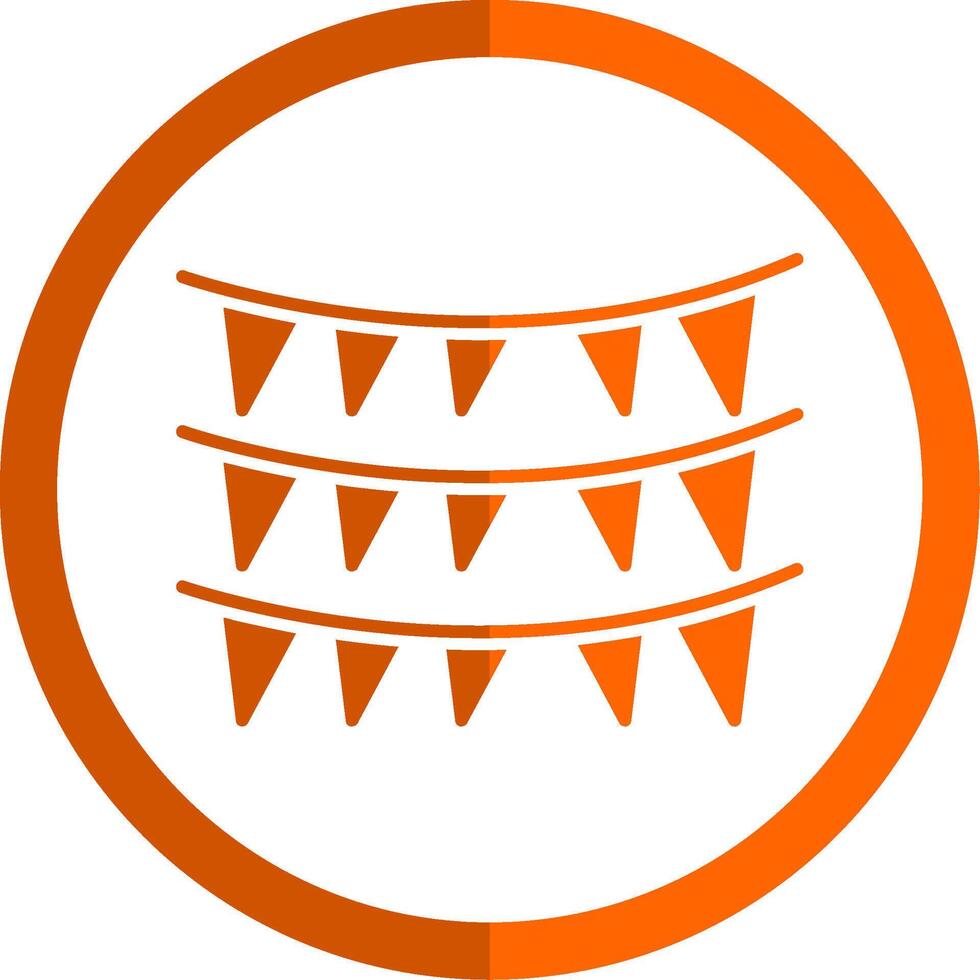 Decoration Glyph Orange Circle Icon vector