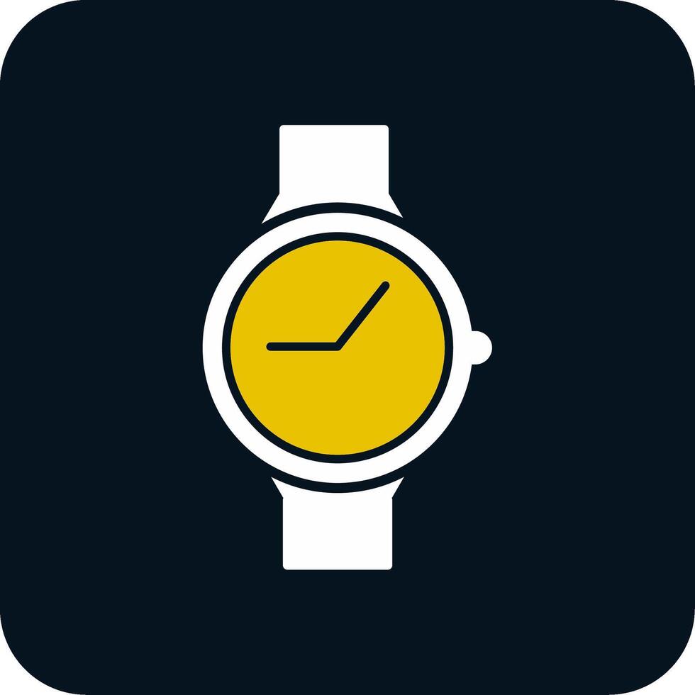 Casual Watch Glyph Two Color Icon vector