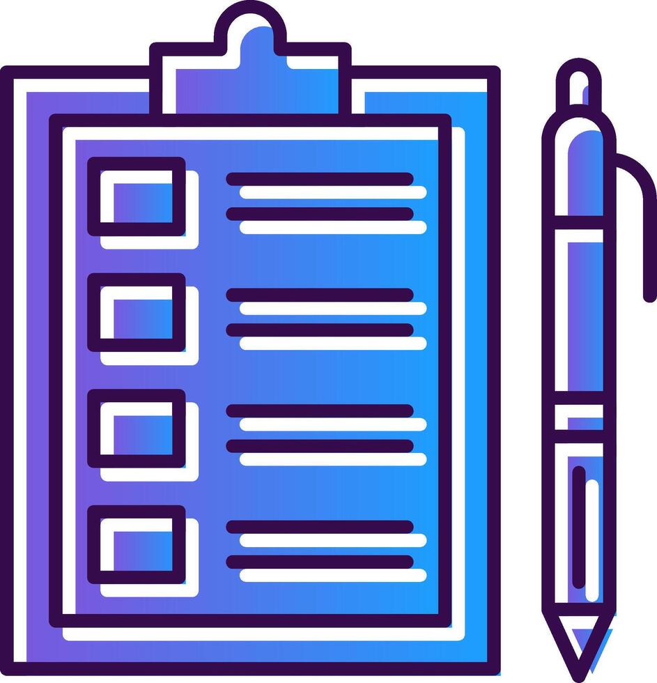 Cut List Gradient Filled Icon 42761832 Vector Art at Vecteezy