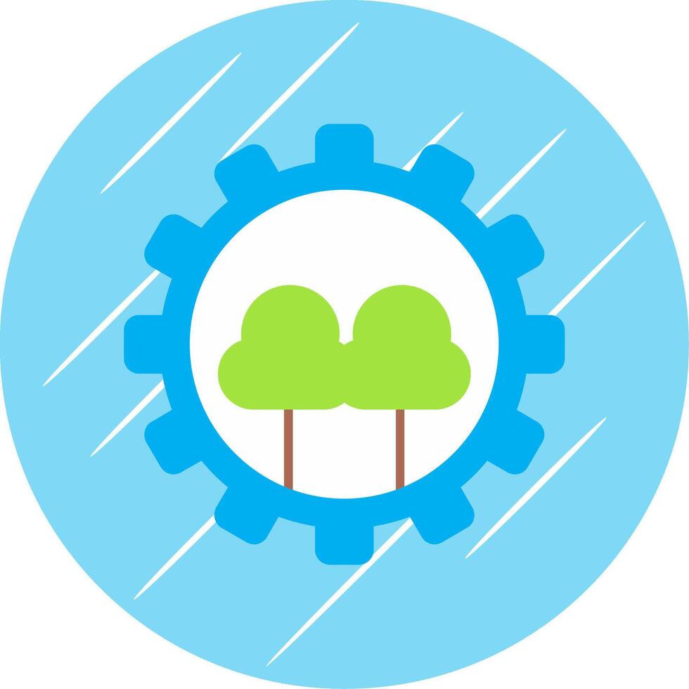 Forest Management Flat Blue Circle Icon vector