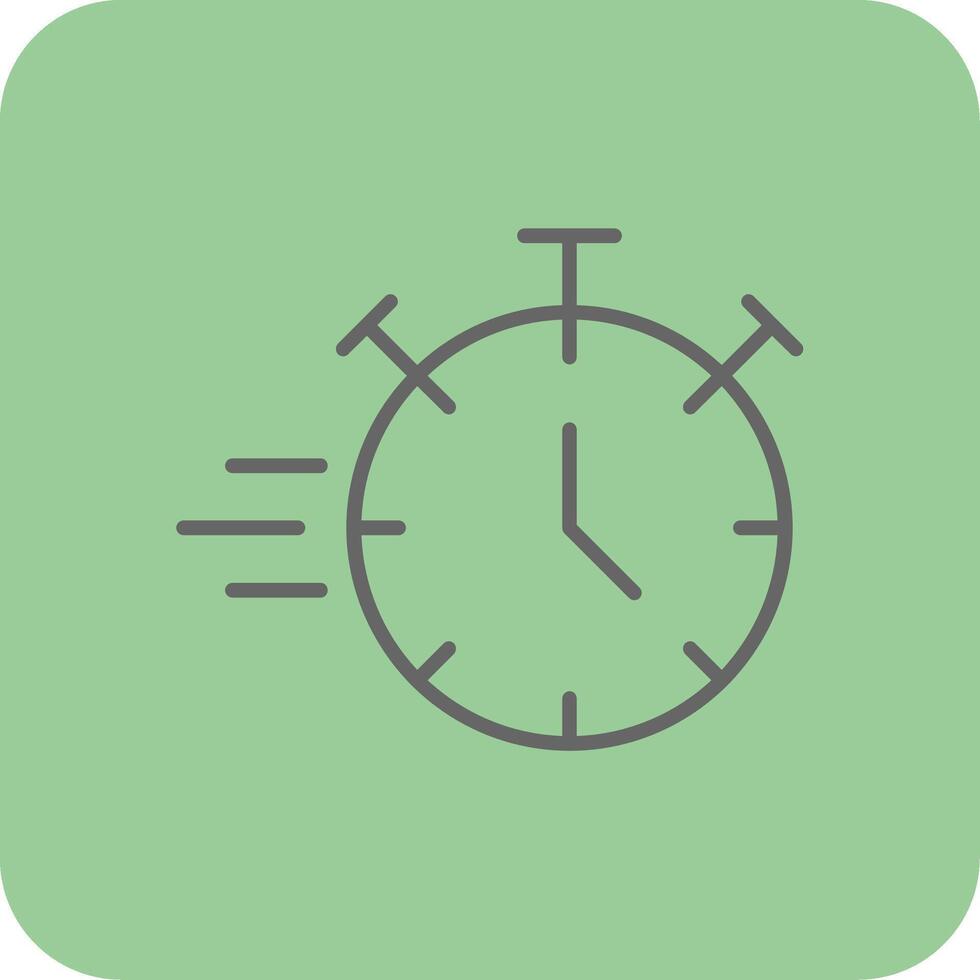 Stopwatch Filled Yellow Icon vector