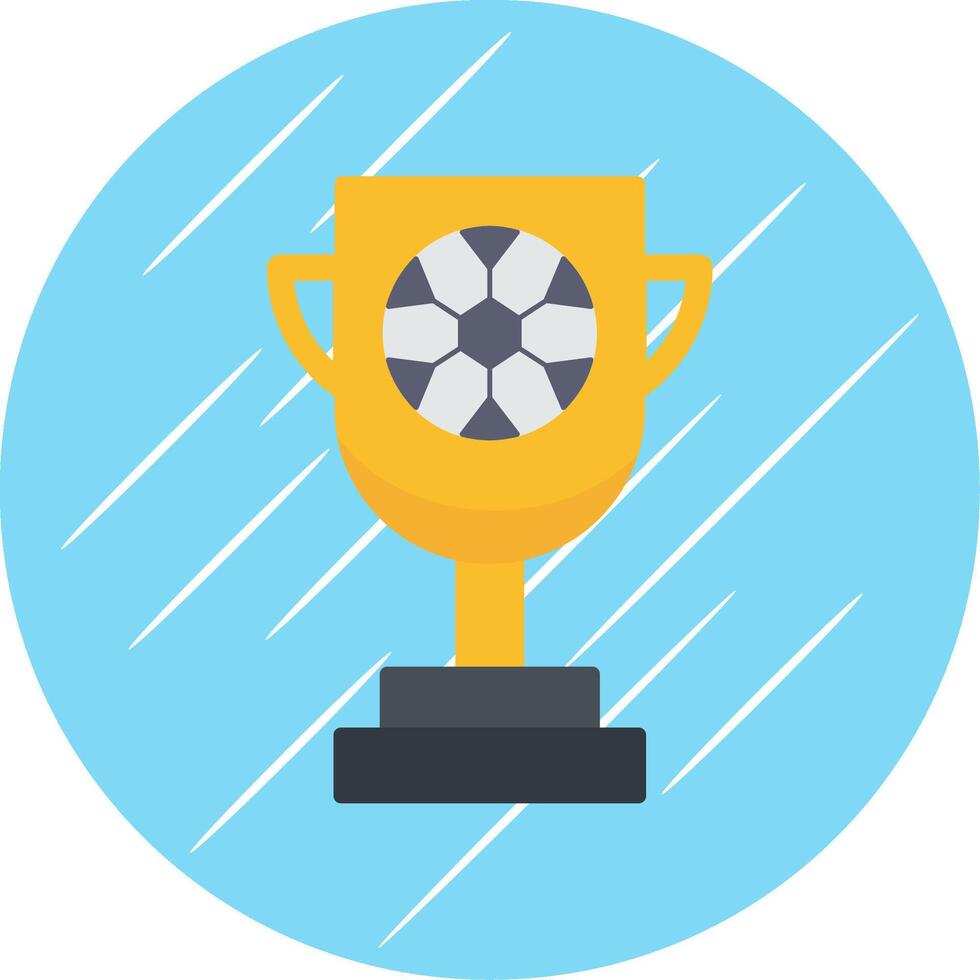 Trophy Flat Blue Circle Icon vector