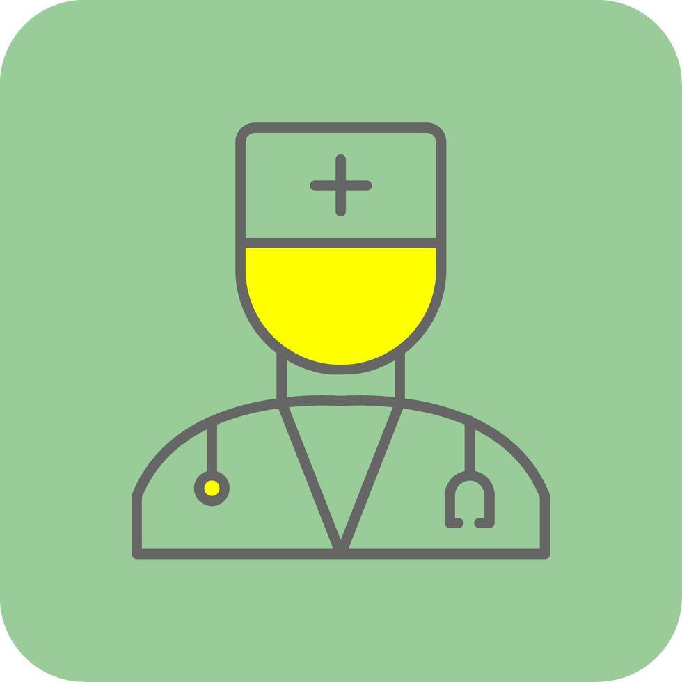 Doctor Filled Yellow Icon vector