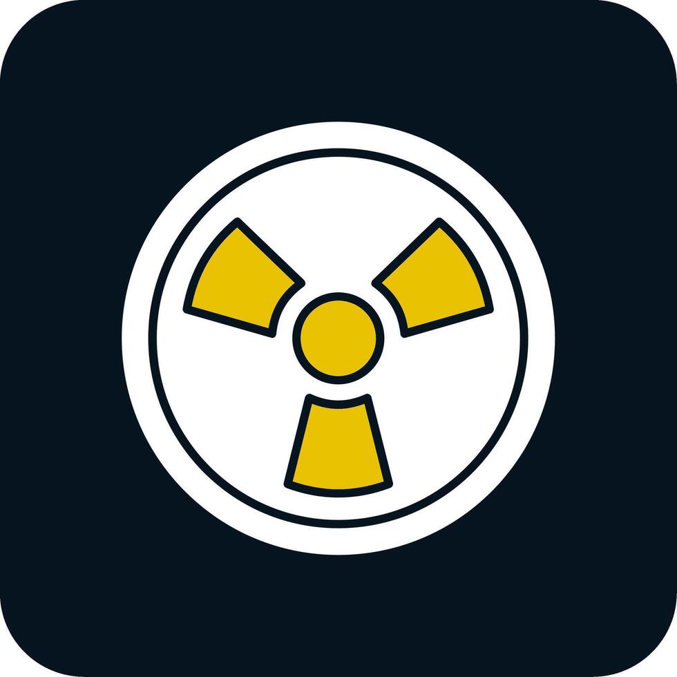 icono de dos colores de glifo nuclear vector